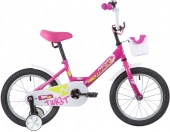 Велосипед 16"Nvt TWIST с корзинкой для девочек доп.колёса